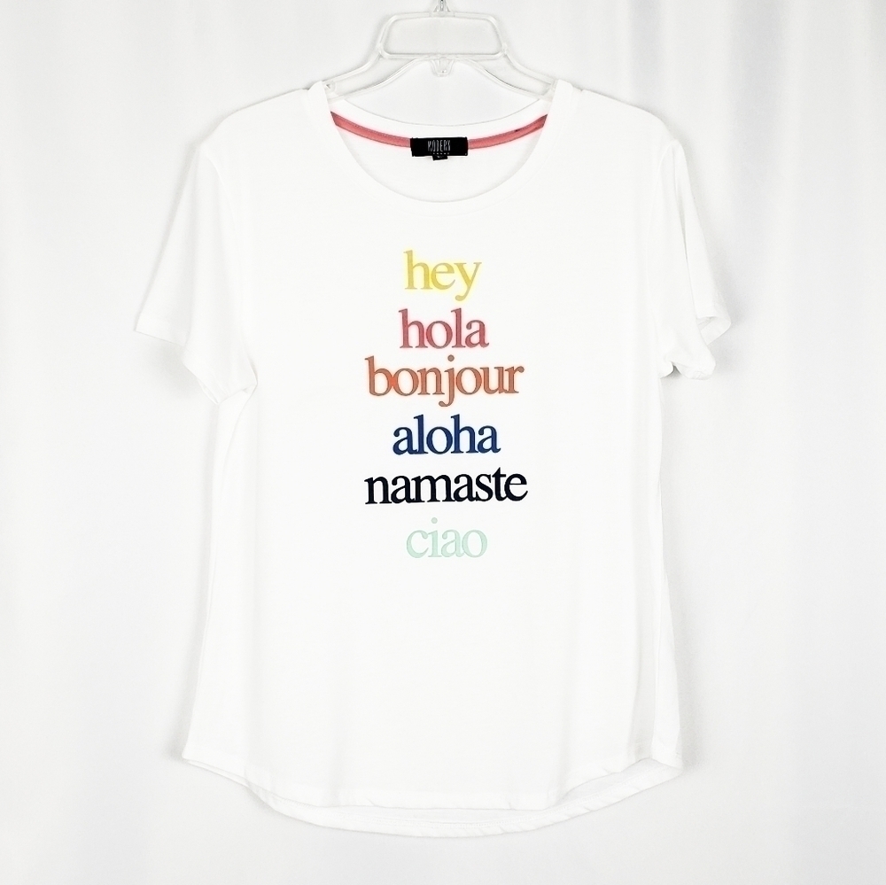 GREETINGS Hello graohic tee